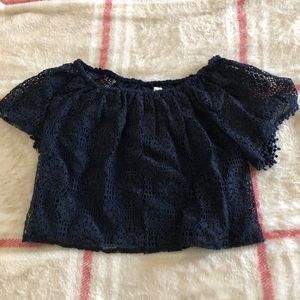Hollister Blue Crop Top